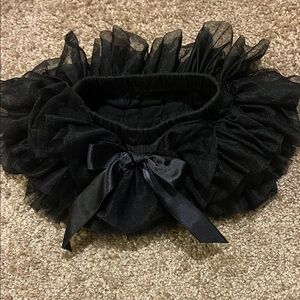 Elegant Black Tulle Skirt with Bow